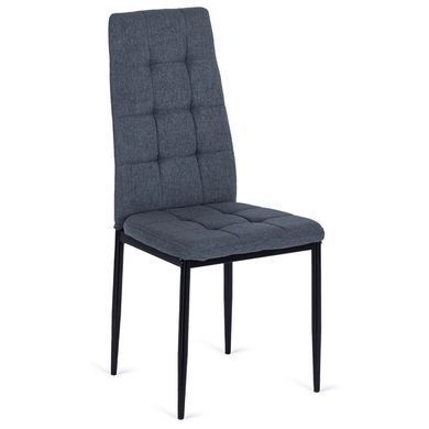 Комплект стіл розкладний MEBEL ELITE CLARK 120(160)х80 см Дуб артизан/чорний +4 стільці TEX Темно сірий фотографія