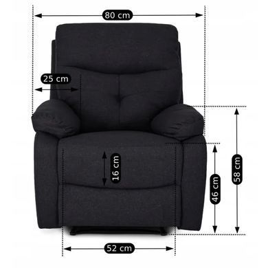 Масажне крісло MEBEL ELITE INTER 2 тканина Чорний фотографія