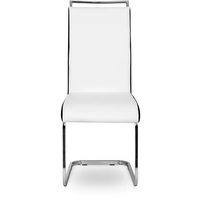 Стул MEBEL ELITE LOCA, экокожа Бело-черный фотография