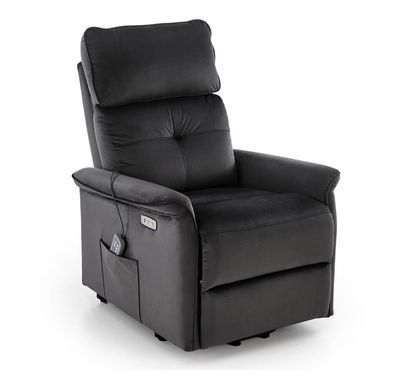 Крісло розкладне SEMIR 2 Velvet Halmar Чорний фотографія
