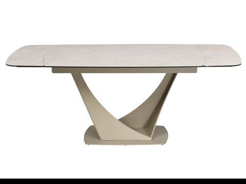 Керамічний стіл Еліо ТМL-990 VETRO 140(200)x90 Cахара + бежевий фотографія