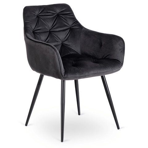 Стілець MEBEL ELITE MODESTO Velvet Чорний фотографія
