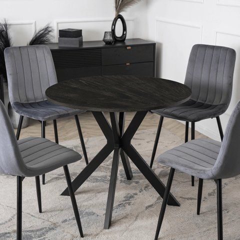Стол MEBEL ELITE LAUREN 80X80 Черный фотография