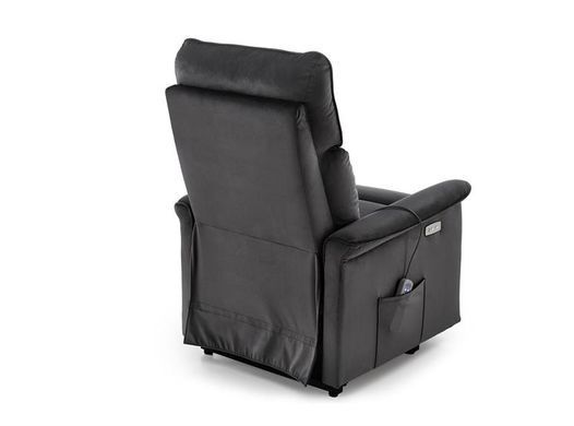 Крісло розкладне SEMIR 2 Velvet Halmar Чорний фотографія