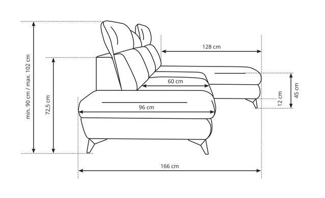 Диван кутовий розкладний TITAN на ніжках Perfect Home Польща фотографія