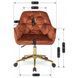 Стілець офісний поворотний оксамитовий MEBEL ELITE MILAN Velvet, Червоний / Золотий