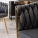 Стул бархатный MEBEL ELITE CAPI Velvet Серый / Золотой