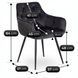 Стілець MEBEL ELITE MODESTO Velvet Чорний