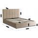 Ліжко двоспальне оксамитове MEBEL ELITE PANAMA Velvet 140x200 см Бежевий