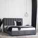 Ліжко двоспальне оксамитове 160x200 MEBEL ELITE MARI Velvet Сірий фотографія