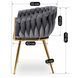 Стул бархатный MEBEL ELITE CAPI Velvet Серый / Золотой