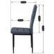 Комплект стіл розкладний MEBEL ELITE CLARK 120(160)х80 см Дуб артизан/чорний +4 стільці TEX Темно сірий