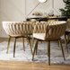 Стул поворотный бархатный MEBEL ELITE RUBI Velvet Кремовый