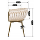 Стул поворотный бархатный MEBEL ELITE RUBI Velvet Кремовый