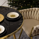Стул поворотный бархатный MEBEL ELITE RUBI Velvet Кремовый