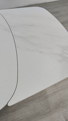 Раскладной стол TYLER CERAMIC Intarsio 160(240)*90 белый мат/черный фотография