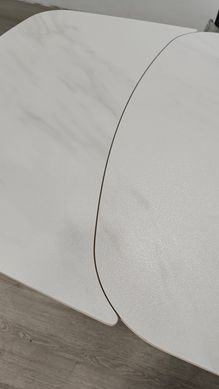 Раскладной стол TYLER CERAMIC Intarsio 160(240)*90 белый мат/черный фотография