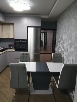 Розкладний стіл COSMO Intarsio 110(145)x68 Графіт / Сірий Камінь фотографія