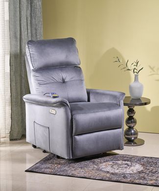 Кресло раскладное SEMIR 2 Velvet Halmar Серый фотография