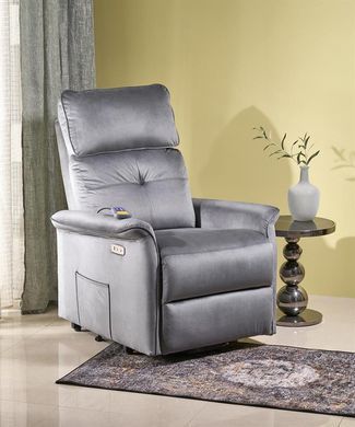 Кресло раскладное SEMIR 2 Velvet Halmar Серый фотография