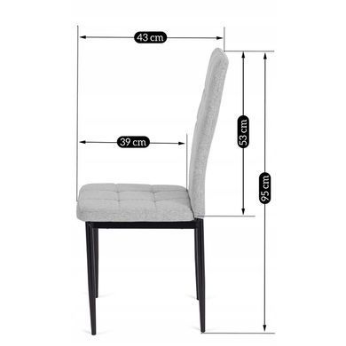 Комплект стіл розкладний MEBEL ELITE CLARK 120(160)х80 см Дуб артизан/чорний +6 стільці TEX Сірий фотографія