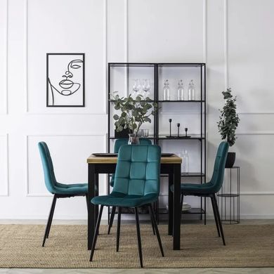 Стул бархатный MEBEL ELITE PERU Velvet, Бирюзовый фотография