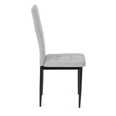 Комплект стіл розкладний MEBEL ELITE CLARK 120(160)х80 см Дуб артизан/чорний +6 стільці TEX Сірий фотографія