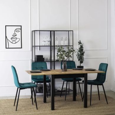 Стул бархатный MEBEL ELITE PERU Velvet, Бирюзовый фотография