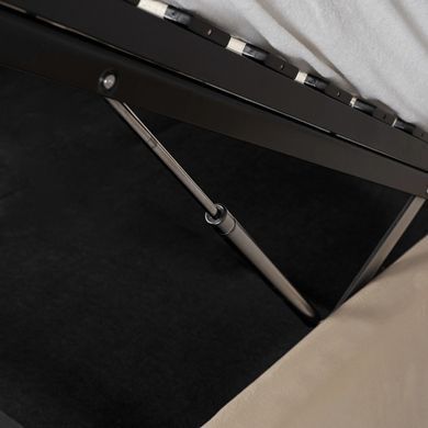 Ліжко двоспальне MEBEL ELITE HAGA Velvet 160x200 см Кремовий фотографія