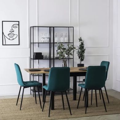 Стул бархатный MEBEL ELITE PERU Velvet, Бирюзовый фотография