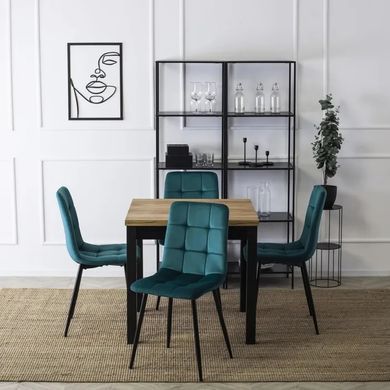 Стул бархатный MEBEL ELITE PERU Velvet, Бирюзовый фотография