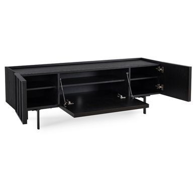ТВ Тумба MEBEL ELITE BERGAMO 160 Черный фотография