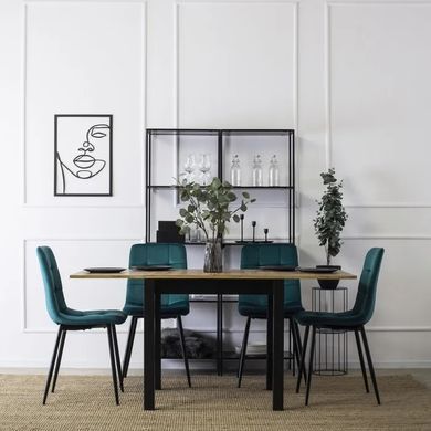 Стул бархатный MEBEL ELITE PERU Velvet, Бирюзовый фотография
