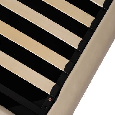 Ліжко двоспальне MEBEL ELITE HAGA Velvet 160x200 см Кремовий фотографія