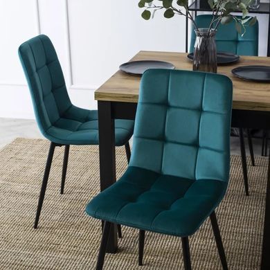 Стул бархатный MEBEL ELITE PERU Velvet, Бирюзовый фотография