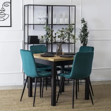 Стул бархатный MEBEL ELITE PERU Velvet, Бирюзовый фотография