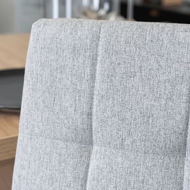 Комплект стіл розкладний MEBEL ELITE CLARK 120(160)х80 см Дуб артизан/чорний +6 стільці TEX Сірий фотографія