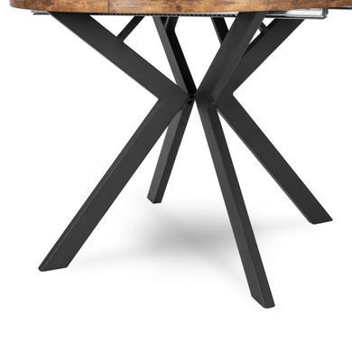 Стіл розкладний круглий MEBEL ELITE LUGO 90(190)х90 см Дуб рустик фотографія