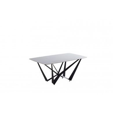 Стол DALI CERAMIC Intarsio 180х90 Белый Эффект Мрамора фотография