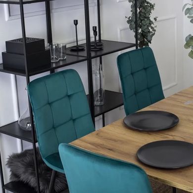 Стул бархатный MEBEL ELITE PERU Velvet, Бирюзовый фотография