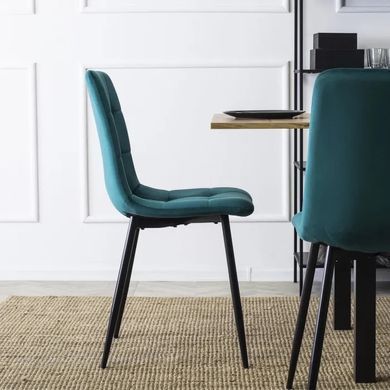 Стул бархатный MEBEL ELITE PERU Velvet, Бирюзовый фотография