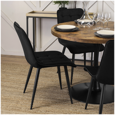 Стул бархатный MEBEL ELITE GOMEZ Velvet, Черный фотография