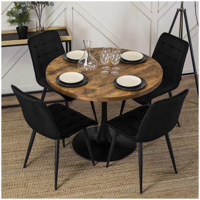 Стул бархатный MEBEL ELITE GOMEZ Velvet, Черный фотография