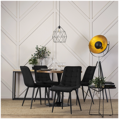 Стул бархатный MEBEL ELITE GOMEZ Velvet, Черный фотография