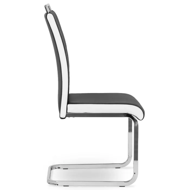 Стілець MEBEL ELITE LOCA, екошкіра Чорно-білий фотографія