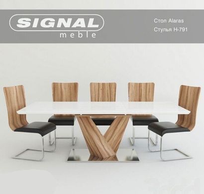 Стол Раскладной ALARAS Signal Белый / Дуб Сонома 140/200x85 фотография