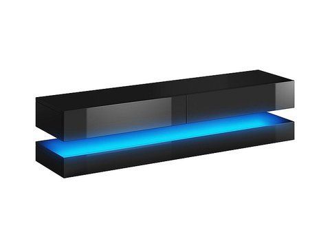 ТВ Тумба COSMO LED Signal Чорний Мат / Чорний Глянець фотографія