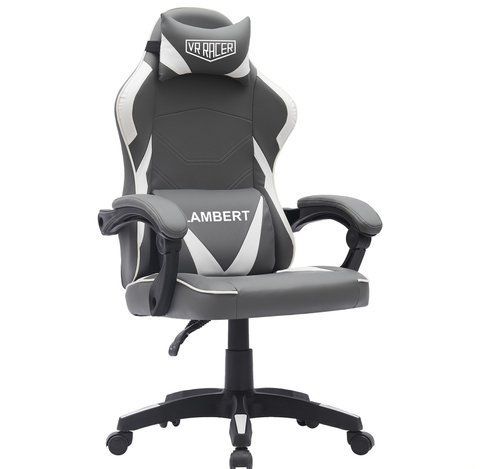 Компьютерное кресло VR Racer Dexter Lambert AMF Серый-белый фотография