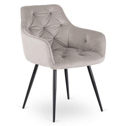 Стілець MEBEL ELITE MODESTO Velvet Сірий фотографія