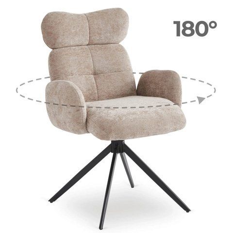 Стул поворотный MEBEL ELITE ALVARO Беж Букле фотография